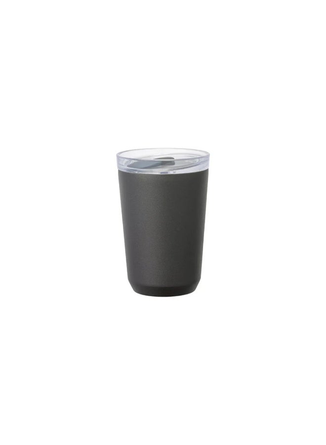 TO GO Tumbler, 12oz, Black, Stainless Steel Travel Tumbler with Plug Lid