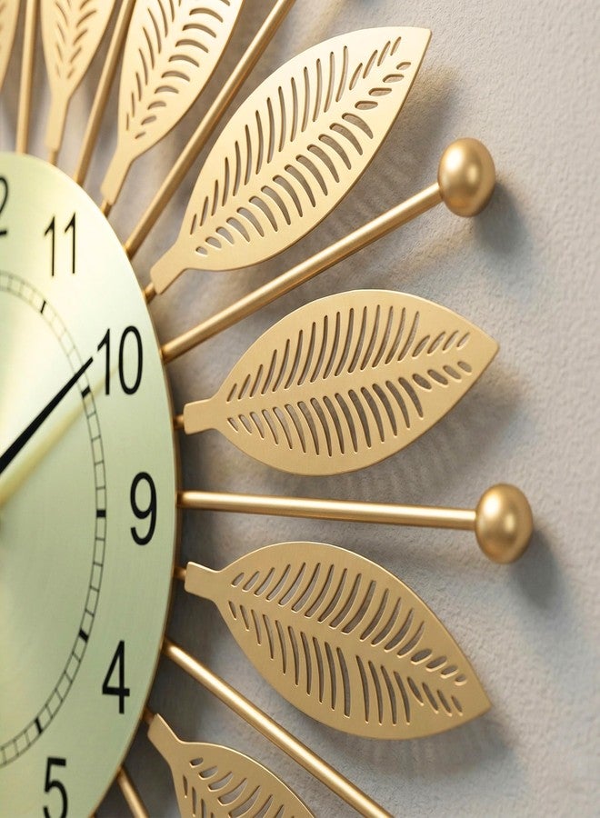 RIOH Decor Big Size Wall Clock 60 CM Gold, Large Metal Decorative Silent Wall Clock for Living Room, Office, Bedroom, Hall & Home Decor - Image 3