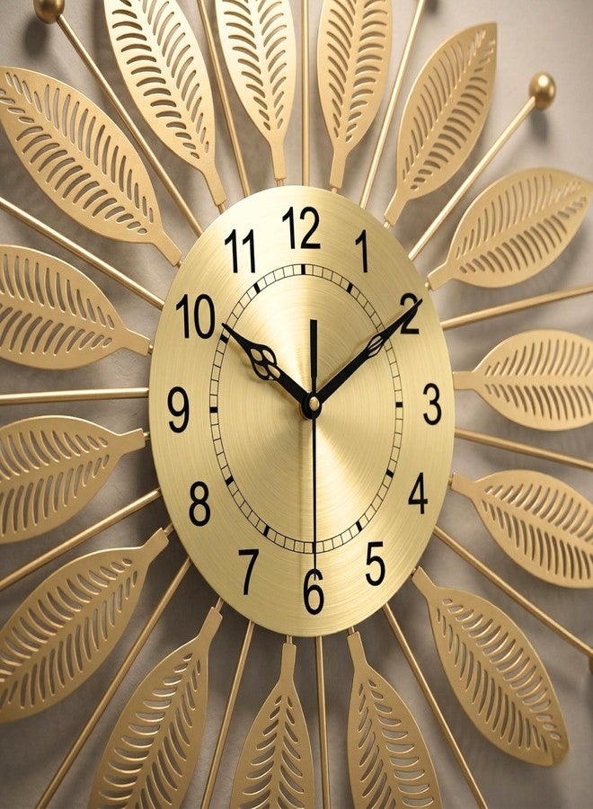 RIOH Decor Big Size Wall Clock 60 CM Gold, Large Metal Decorative Silent Wall Clock for Living Room, Office, Bedroom, Hall & Home Decor - Image 4