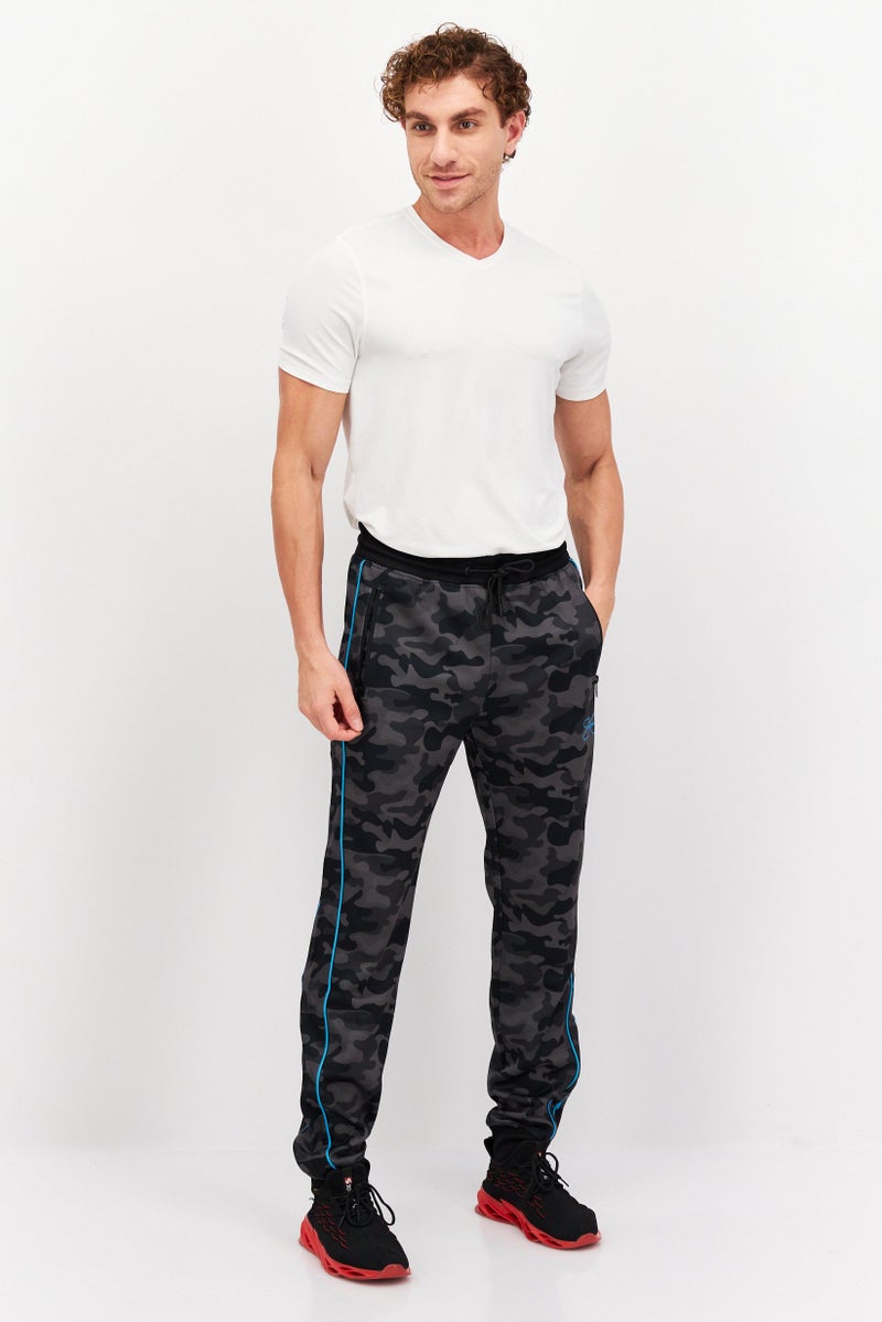 CROSSHATCH Men Drawstring Camouflage Jogger Pants, Multicolor - Image 4