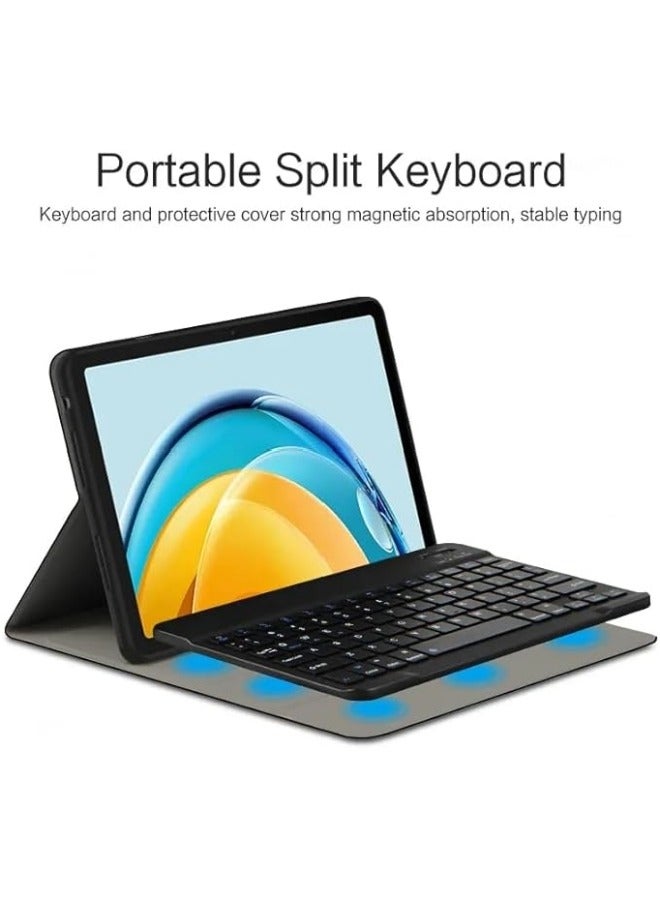 Wireless Keyboard Compatible with Realme Pad 2 11.5 inch Released 2023 With Mouse Detachable Magnet Stand Folio Leather Case - Image 4