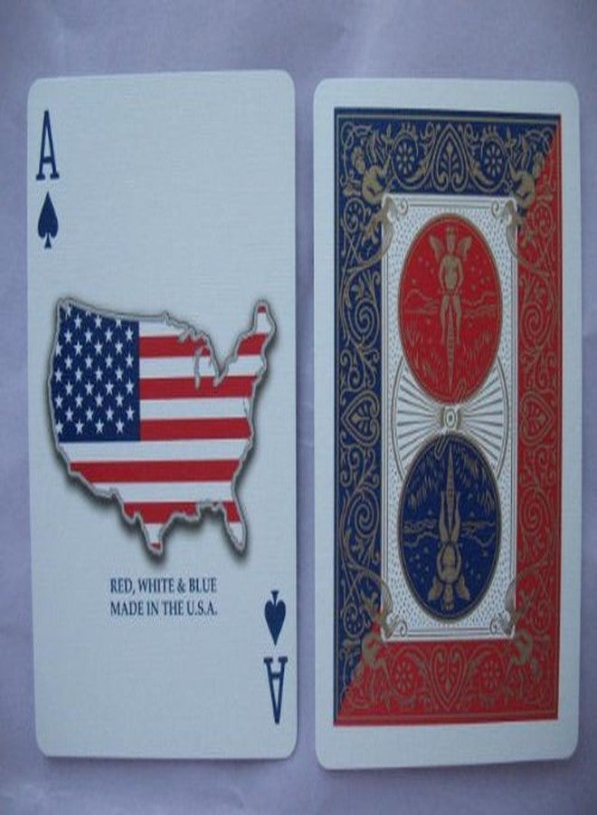 Bicycle Red, White and Blue Series 1 Map USA Design Playing Cards - Image 3