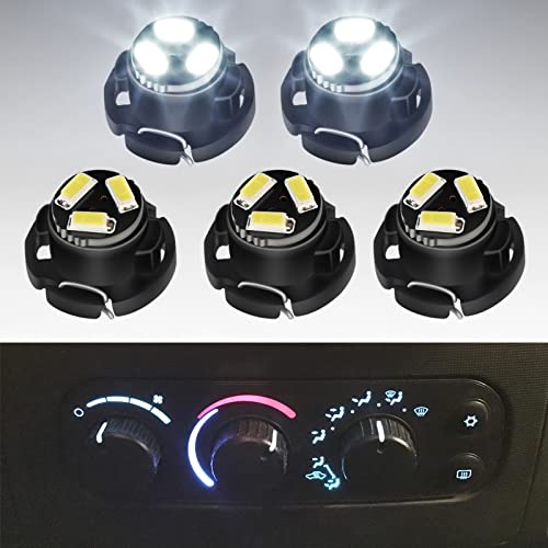 MbuyDIY LED Lights Bulbs kit for AC Climate Heater Control Compatible with 2003-2008 Do-dge Ram 1500 2500 3500 Dakota Pickup, White - Image 1