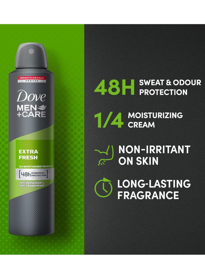 Dove Men+Care Extra Fresh Aerosol Deodorant 250ml - Image 1
