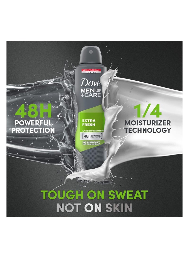 Dove Men+Care Extra Fresh Aerosol Deodorant 250ml - Image 2