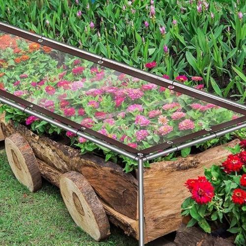 YLBFJXK 4.7Mil Clear Tarp Waterproof with Grommets,3x3ft Lightweight Transparent Vinyl Tarpaulin for Dustproof, Garden Fence, Plant Cover, Patio Chicken Coop - Image 3