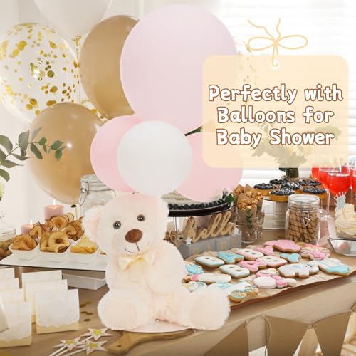 MorisMos 6Pcs White Teddy Bears Bulk Baby Shower 14 Inch Cute Teddy Bear Stuffed Animals Plush Small Stuffed Bears on Centerpiece Baby Shower Decoration Gift for Party Birthday - Image 5