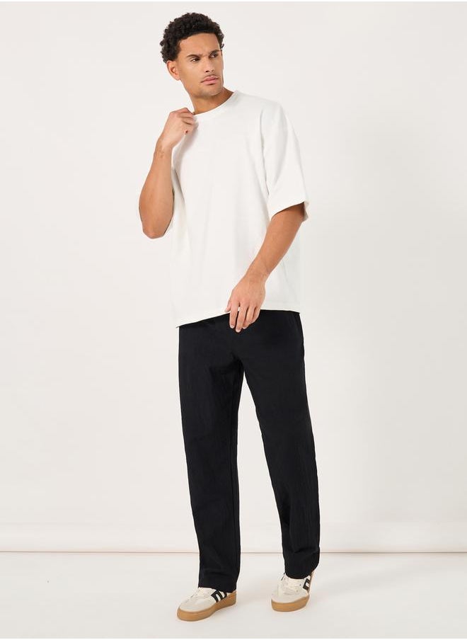 Styli - Relaxed Fit Drawcord Waist Woven Pants - Image 1