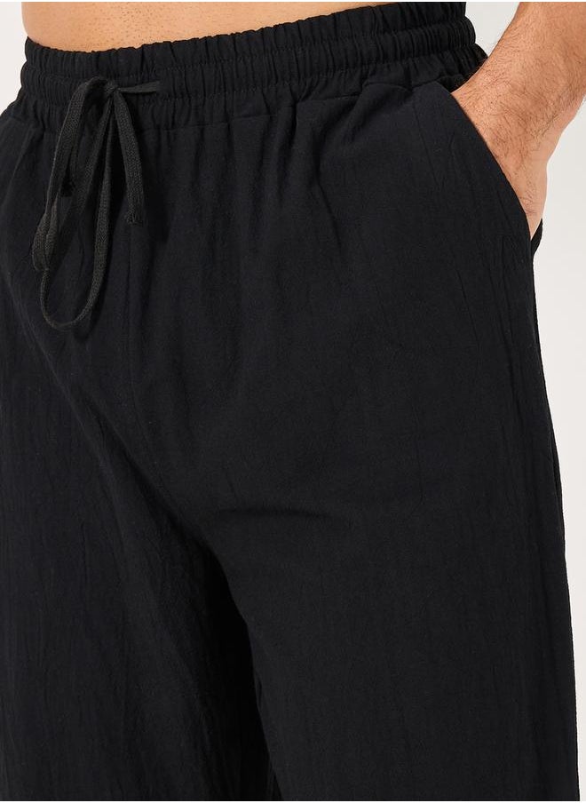 Styli - Relaxed Fit Drawcord Waist Woven Pants - Image 1