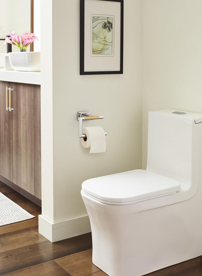 Amerock Esquire Polished Nickel/Champagne Bronze Single Post Tissue Holder, BH26617PNCZ - Image 2