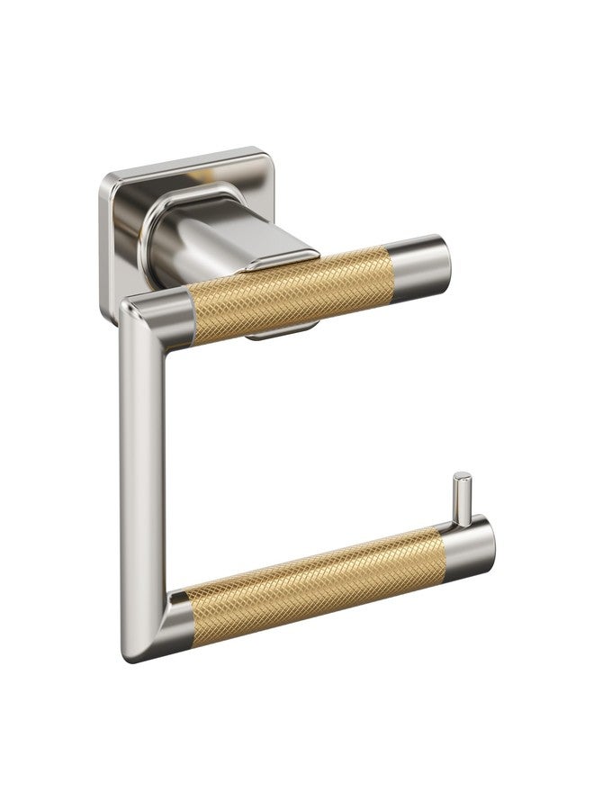 Amerock Esquire Polished Nickel/Champagne Bronze Single Post Tissue Holder, BH26617PNCZ - Image 1