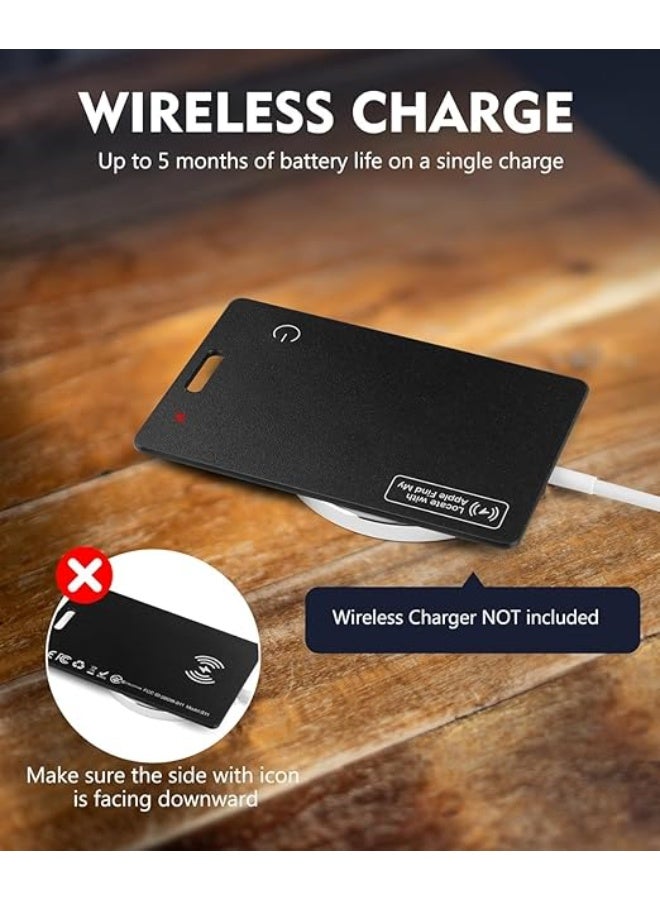 Wallet Tracker Card, Thin Bluetooth Tracker, Works with Apple Find My (iOS Only), Rechargeable, Wallet Finder and Item Locator for Wallet, Luggage Tags and More(1 pcs - Image 4