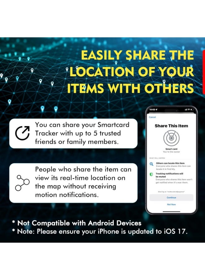 Wallet Tracker Card, Thin Bluetooth Tracker, Works with Apple Find My (iOS Only), Rechargeable, Wallet Finder and Item Locator for Wallet, Luggage Tags and More(1 pcs - Image 5