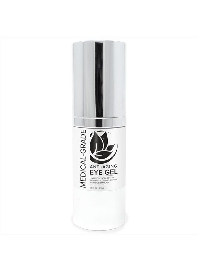 Microderm GLO - Active Anti-Aging Eye Gel, Reduces Dark Circles, Puffy Eyes, Crow's Feet and Fine Lines & Wrinkles, Packed with Hyaluronic Acid & Age Defying Botanicals, 0.5 Oz - Image 1