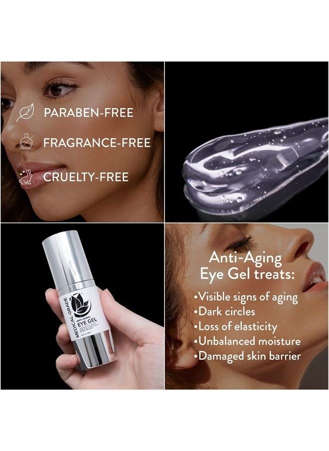 Microderm GLO - Active Anti-Aging Eye Gel, Reduces Dark Circles, Puffy Eyes, Crow's Feet and Fine Lines & Wrinkles, Packed with Hyaluronic Acid & Age Defying Botanicals, 0.5 Oz - Image 1