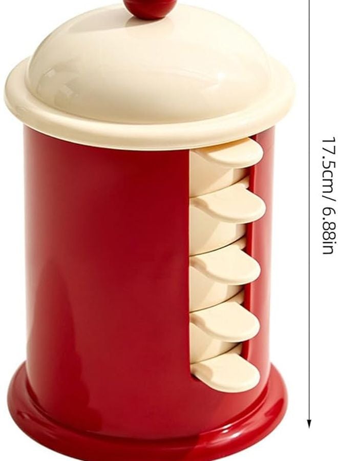 Plastic Dipping Sauce Plates With Storage Box Set Of 4 Soy Sauce Dish With Handle Condiment Tray For Ketchup Barbecue Party Dinner - Image 3