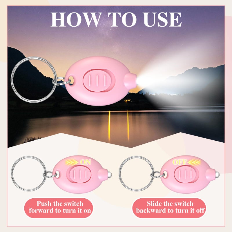 VIHOSE 100 Pcs Pastel Small LED Keychain Flashlight Bulk Badge Lights for Nurses White Light Mini Portable Bright Keychain Flashlight Party Favors Gift for Outdoor Camping Hiking, 5 Colors (Morandi) - Image 3