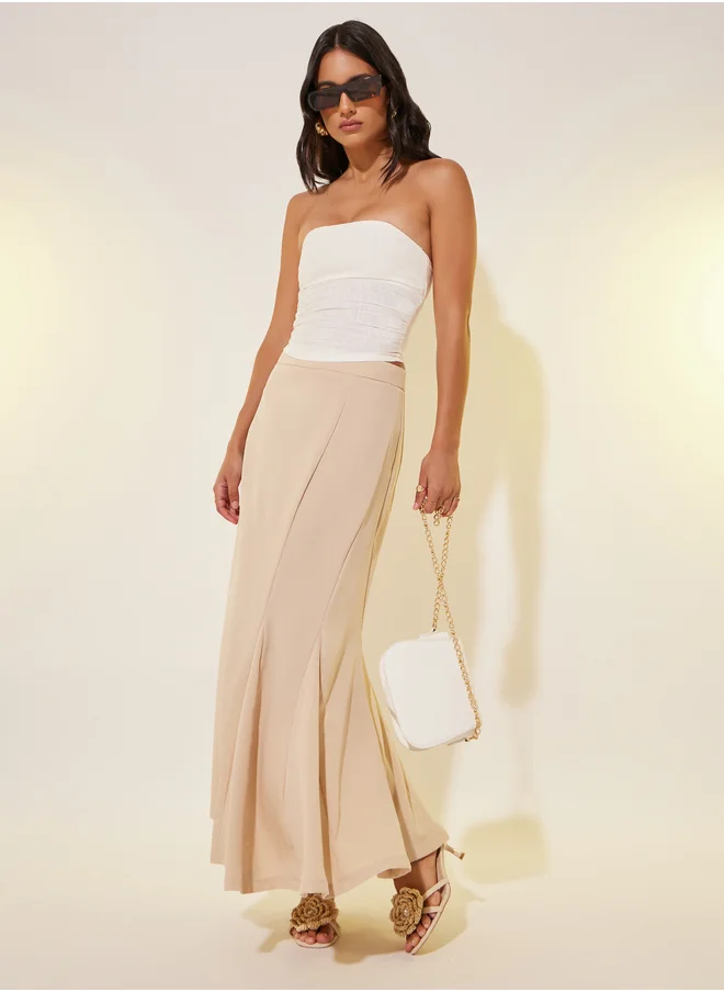 ستايلي Solid Mermaid Maxi Skirt with Concealed Side Zip