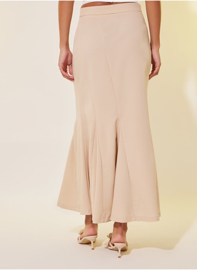 Take Two Solid Mermaid Maxi Skirt with Concealed Side Zip  - Image 4