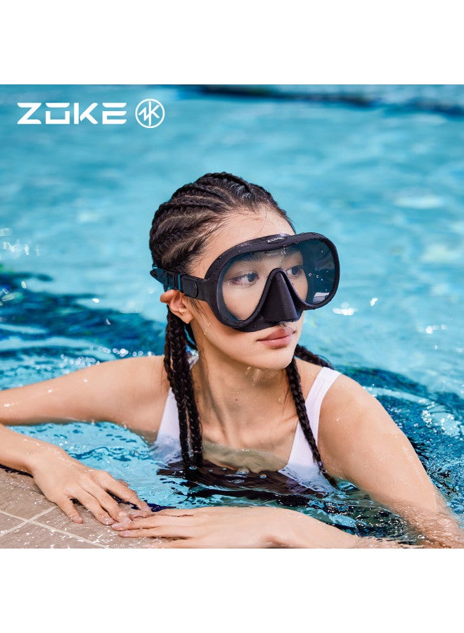 Zoke Fashion High-definition Large Frame Diving Mask Anti-scratch Anti-fog Comfortable Swimming Training Vacation 625601112-1 - Image 1