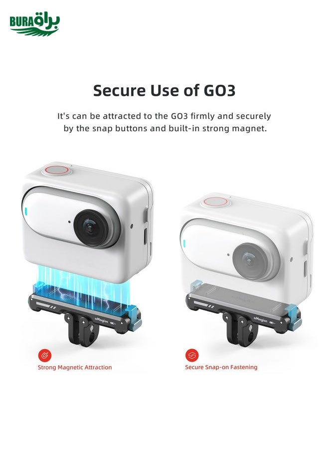 For Insta360 GO 3 / 3S aMagisn Magnetic Fast Disassembly Bottom Seat Bracket Sports Camera Accessories