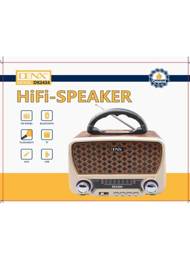Radio FM - AM - SW Gold/Brown/Black Bluetooth Portable Audio TF Card  USB Flash disk Aux playback - Image 5