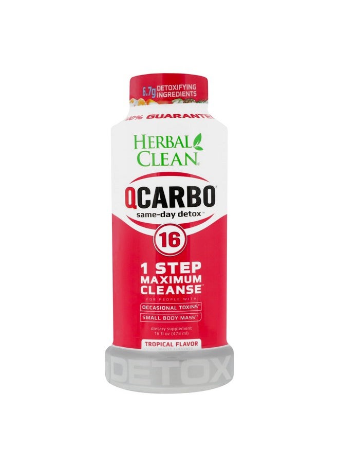 Herbal Clean - Herbal Clean QCarbo16 Same-Day Premium Detox Drink, Tropical Flavor, 16 Fl Oz - Image 1