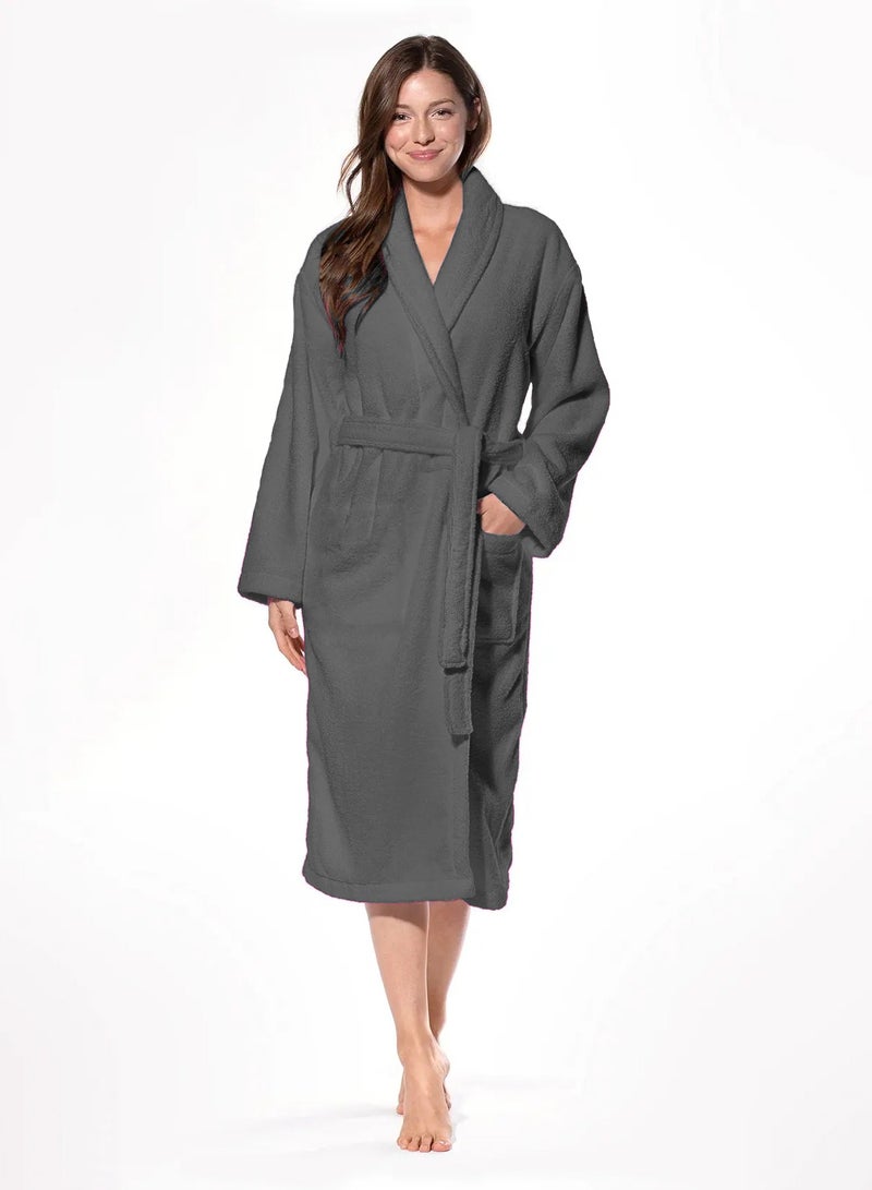 Banotex Egyptian Cotton Bathrobe, Multi- Size, with Side Pockets and Drawstring - Image 1