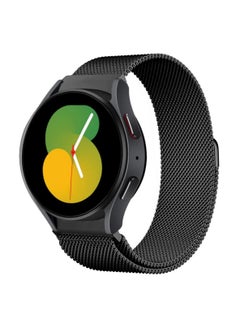 ELMO3EZZ Magnetic Milanese Metal Mesh Stainless Steel Strap for Samsung Galaxy Watch 4 (Black)