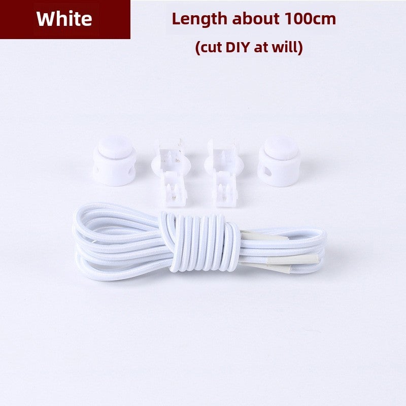 إسكدنيا Colorful Elastic No-Tie Shoelaces for Adults and Kids White