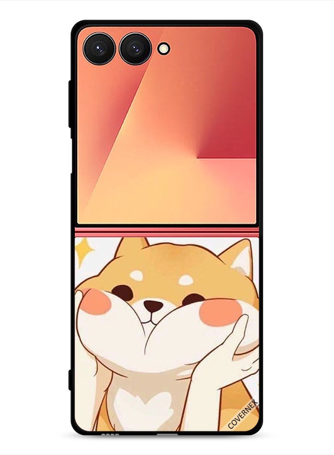 Covernex Samsung Galaxy Z Flip7 Protective Case Cover Cute Cat Clip Art - Image 1