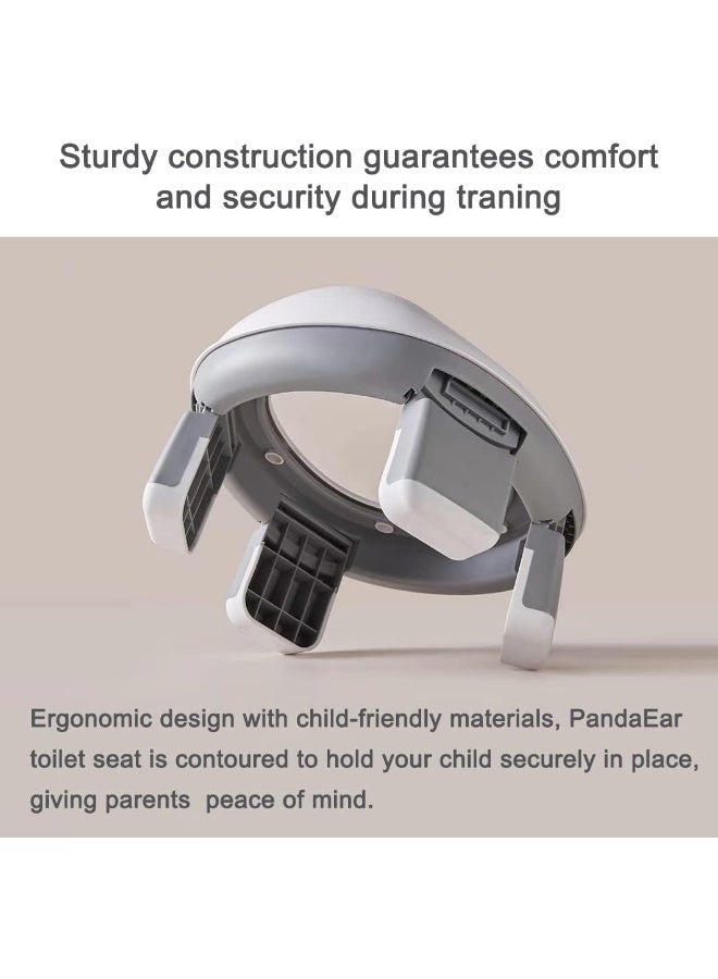 PandaEar Foldable Portable Potty Training Seat for Toddler Kids Travel with Travel Bag and Storage Bag (Grey) - Image 3