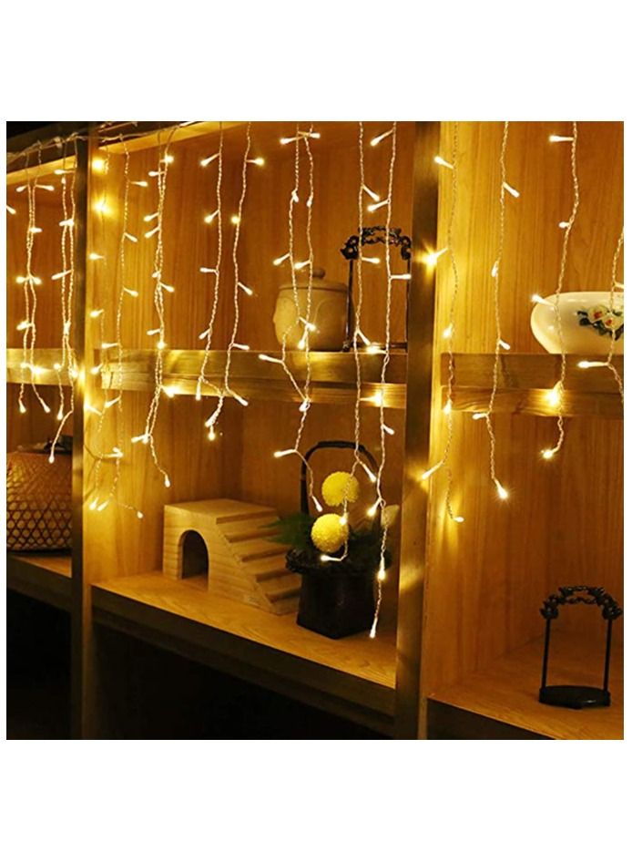albayt alsaeid Warm White Linkable Fairy Curtain String Light with 8 Modes Memory Functional Controller for Indoor/Outdoor/Patio/Wedding/Ramadan Eid Decor - Image 4