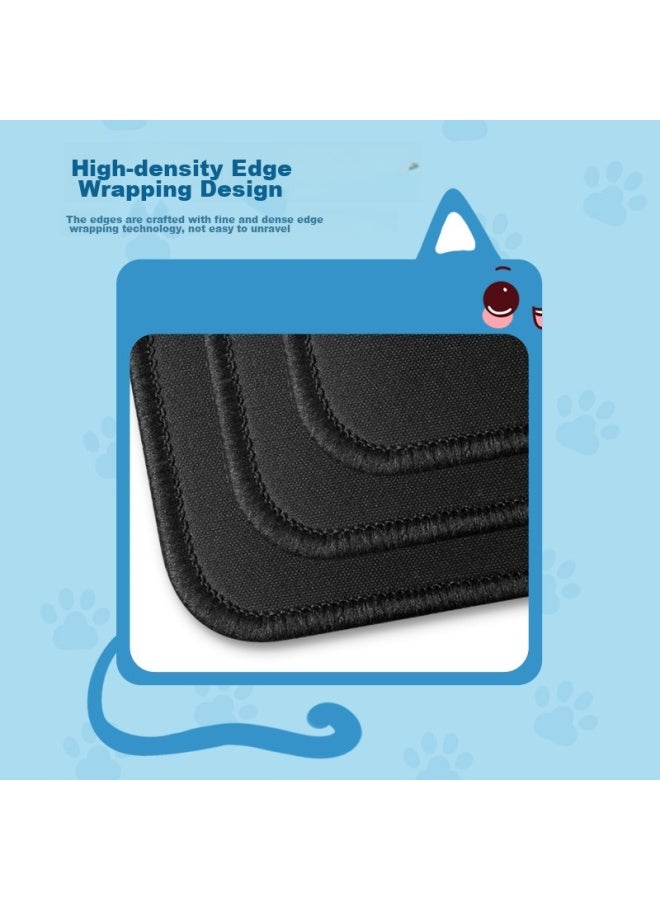 Lesailes Feidun Lesailes Cute Cat Blue, Large Gaming Mouse Pad, Office Computer Keyboard Desk Mat 800*300*3mm - Image 3