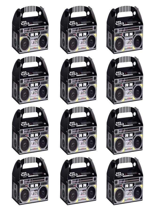 Fumwase 12 Pieces 80s 90s Novelty Boom Favor Boxes Boombox Prop Radio Decorations Table Centerpieces Decor for Retro 1980s Theme Hip Hop Party Favors - Image 1