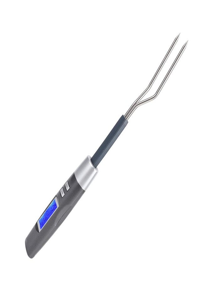 أكوزون شوكة شواء رقمية مزودة بشاشة LCD لقياس حرارة اللحوم المشوية، مناسبة لشرائح اللحم والدجاج والأطعمة المشوية الساخنة. - Image 1