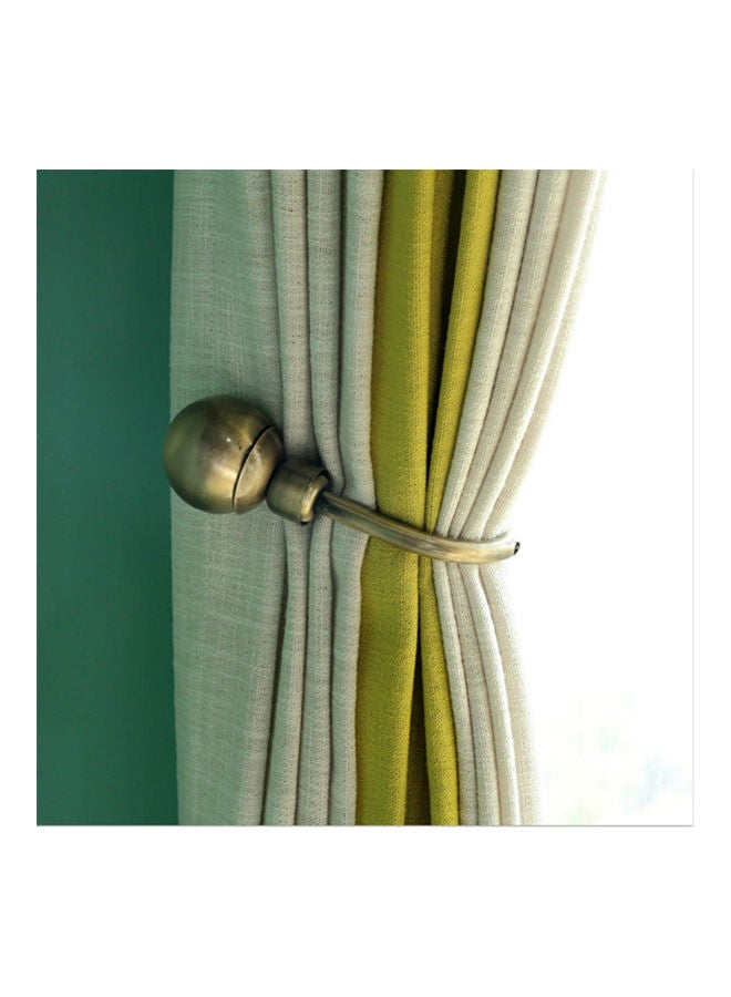 NIBEMINENT 2-Piece Hollow U Shaped Curtain Metal Wall Hooks Gold 25 x 6 10centimeter