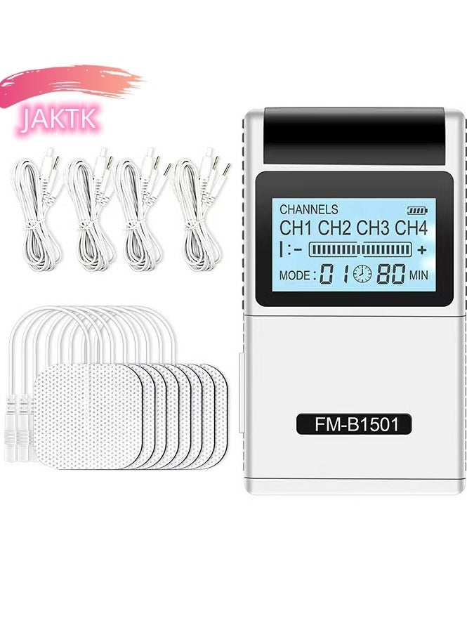 JAKTK TENS Low Frequency Pulser Physiotherapy Device - Muscle Stimulator + Back Pain Relief and Management (Includes Electrode Pads) - Image 1