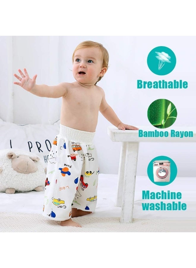 2 Packs Diaper Skirts/Shorts for Potty Training- Waterproof Bed Clothes for Baby Boy Girl Night Time-Washable Mattress Protection-Bedwetting and Incontinence Cover Pads for Babies(Design may Vary) - Image 2