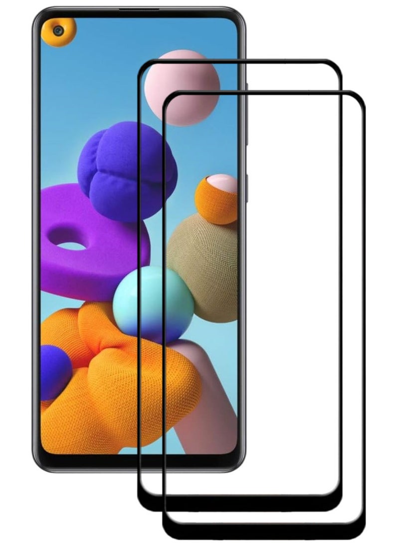 ACLIX 2 Pieces Antistatic ESD Dustproof Premium Quality High Definition Tempered Glass Screen Protector Designed For Samsung Galaxy A21s - Image 1