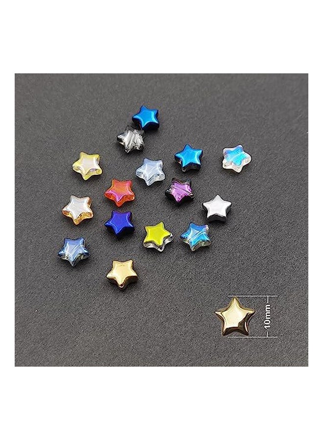 10mm Star Beads 300pcs Electroplated Crystal Gl - Image 4