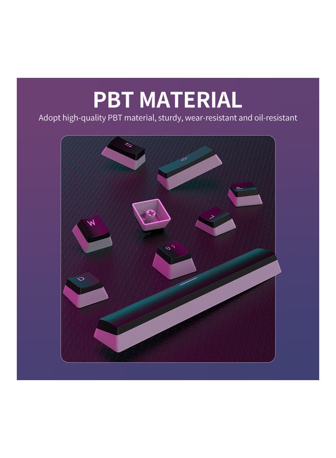 Ajazz 108-Keys PBT Pudding Keycaps for Mechanical Keyboard Black - Image 1