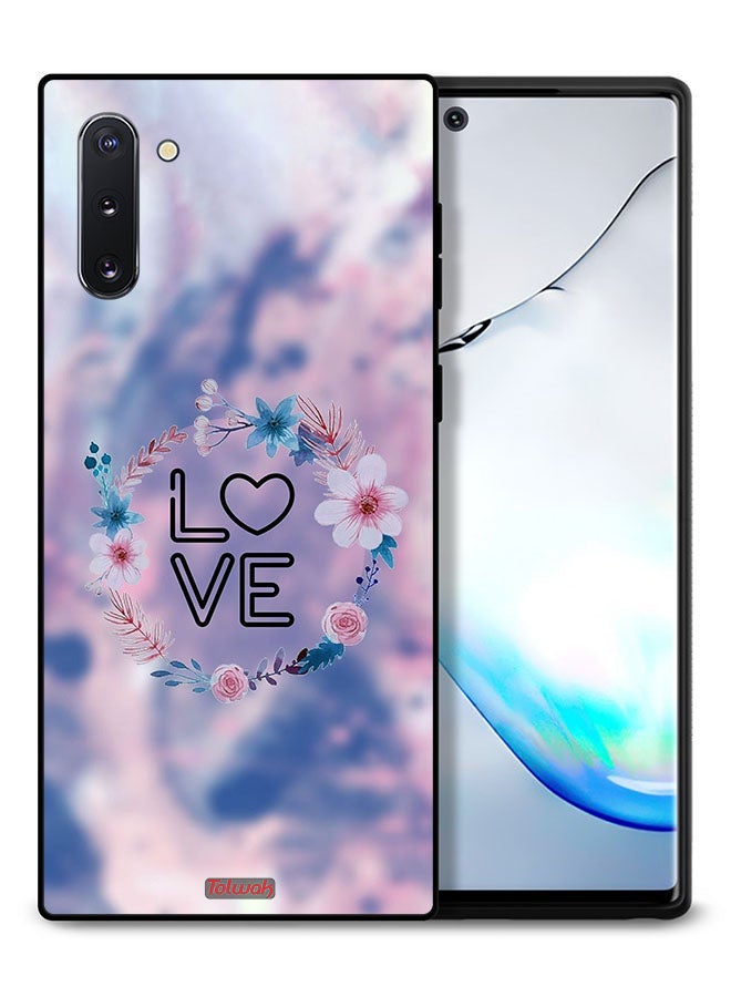 Tolwak غطاء حماية لسامسونج جالكسي نوت 10 4G فن حلقة الحب في الزهور - Image 1