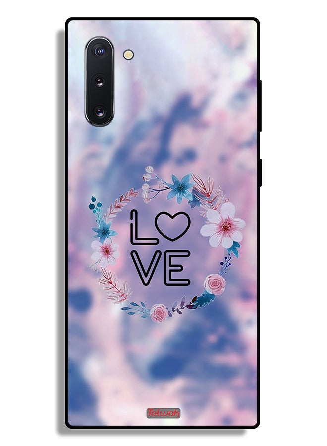 Tolwak غطاء حماية لسامسونج جالكسي نوت 10 4G فن حلقة الحب في الزهور - Image 2