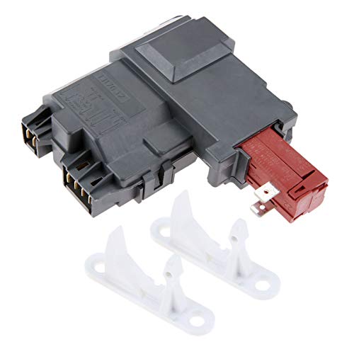 DRELD 131763202 131763256 Washer Door Lock Switch with 1317633 131763310 Door Strike for Frigidaire Whirlpool Kenmore Crosley GE, Replace 1317632 131763200 131763255 131269400 - Image 1