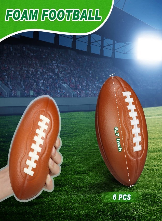 Jerify 6 Pack Kids Foam Football 6.7" Small Football Bulk Mini Soft Sport Ball Gift for Toddlers Boy Girl Youth Party Favors Indoor Outdoor Practice Play School Classroom Reward - Image 2