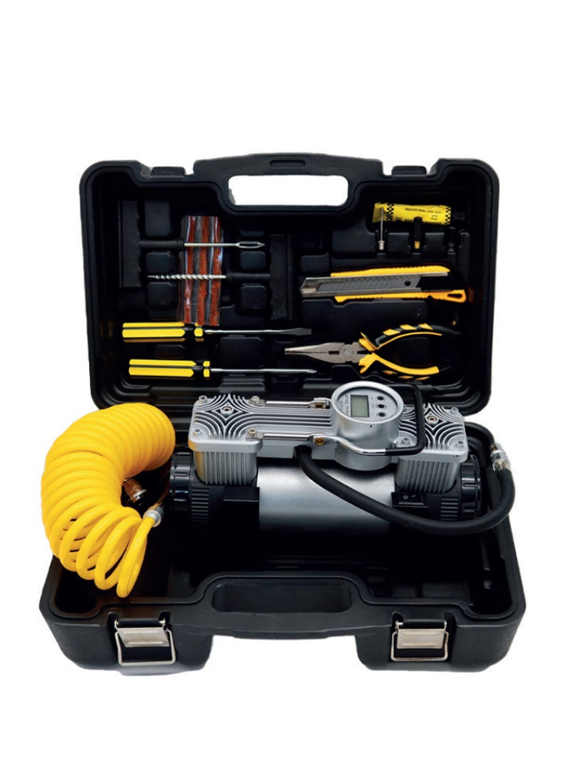 HD HD Air Pump and flashlight 2 in 1 HD662DS  digital monitor and 12 accessories, 60/min flow rate 150 psi, 12V DC, 20A  - Image 3