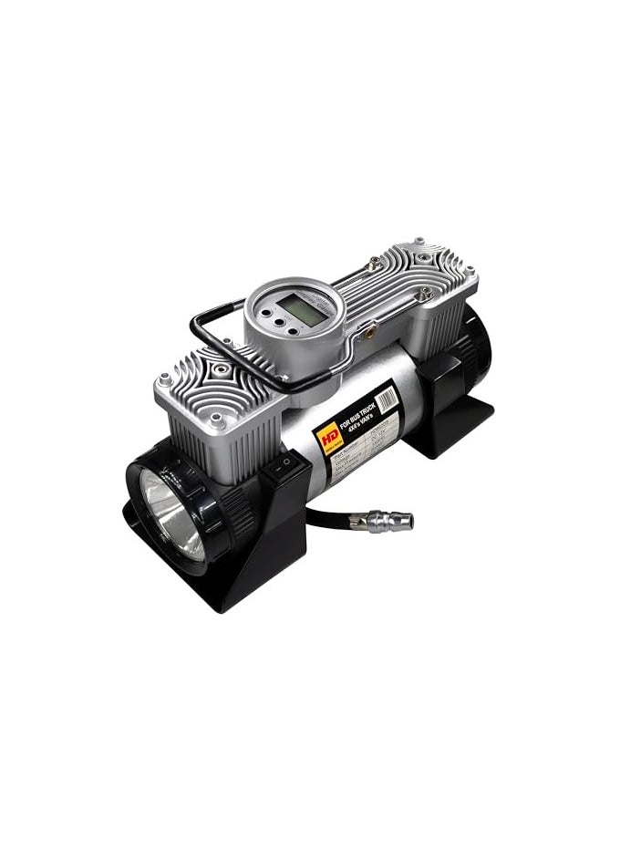 HD HD Air Pump and flashlight 2 in 1 HD662DS  digital monitor and 12 accessories, 60/min flow rate 150 psi, 12V DC, 20A  - Image 2
