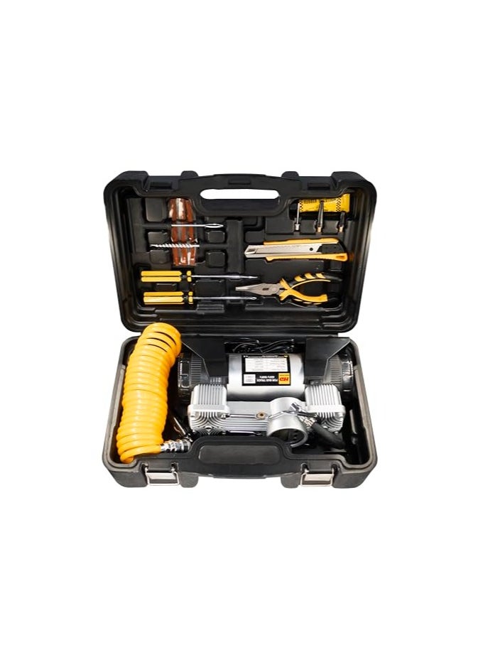 HD - HD Air Pump and flashlight 2 in 1 HD662DS  digital monitor and 12 accessories, 60/min flow rate 150 psi, 12V DC, 20A - Image 1