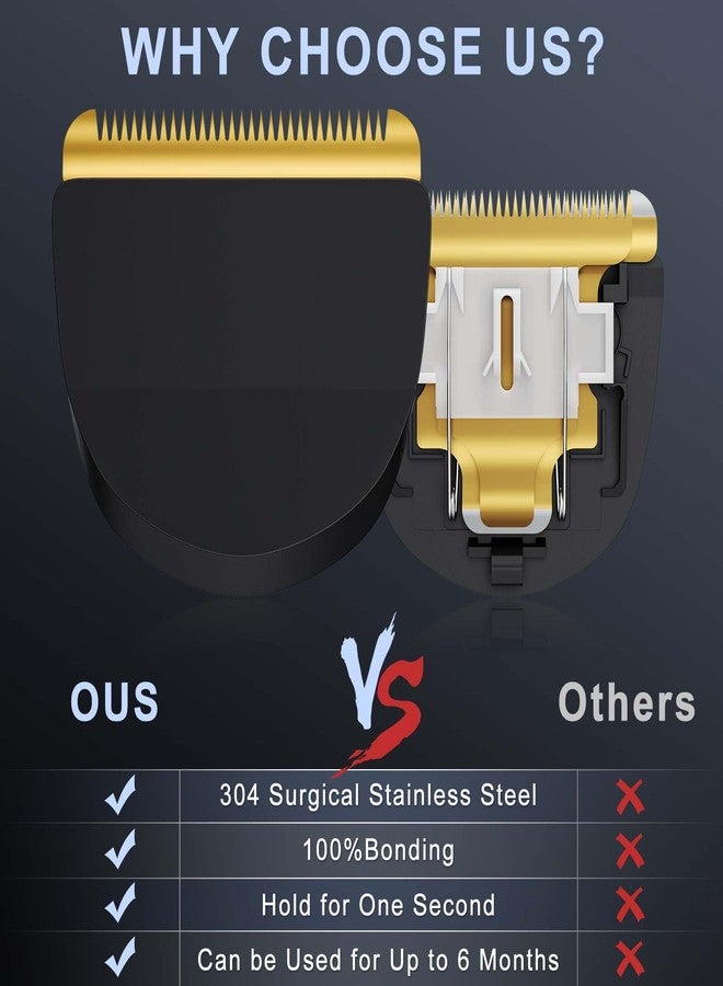 CR8GR8 Professional Peanut Replacement Blade-Precision-Ground for Smooth Cutting， Snap-On Compatible with Wahl Peanut Clippers & Trimmers #2068-300, Black/Gold - Image 5